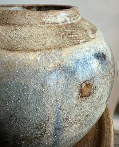 MING EARTHENWARE GLAZED JAR