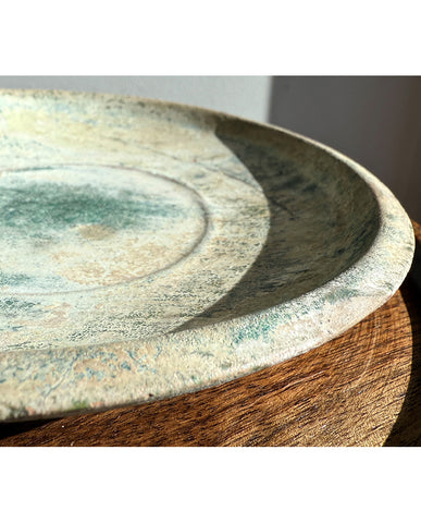 HAN EARTHENWARE  CELADON GLAZED PLATE