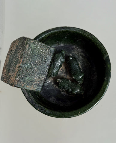 HAN  EARTHENWARE GREEN GLAZED FARMYARD