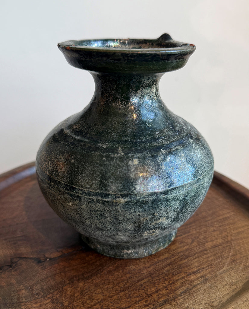 HAN EARTHENWARE GREEN GLAZED HU