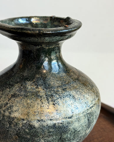 HAN EARTHENWARE GREEN GLAZED HU