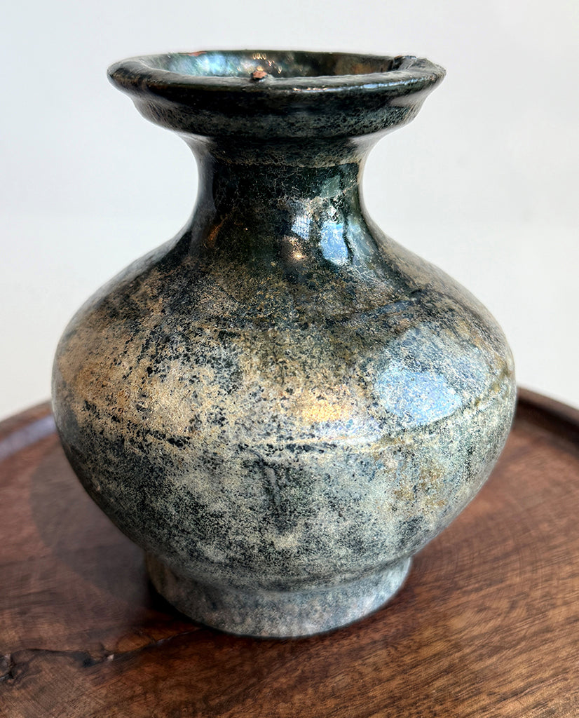 HAN EARTHENWARE GREEN GLAZED HU