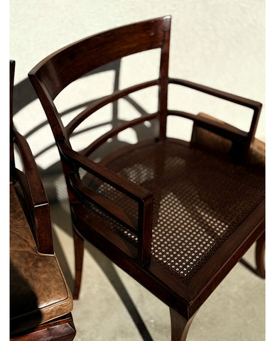 PR. ITALIAN ART DECO WALNUT ARMCHAIRS