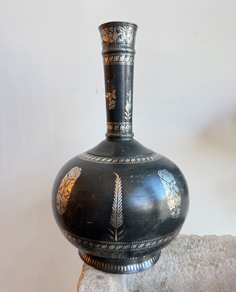 BIDRI ZINC, COPPER AND SILVER SURAHI