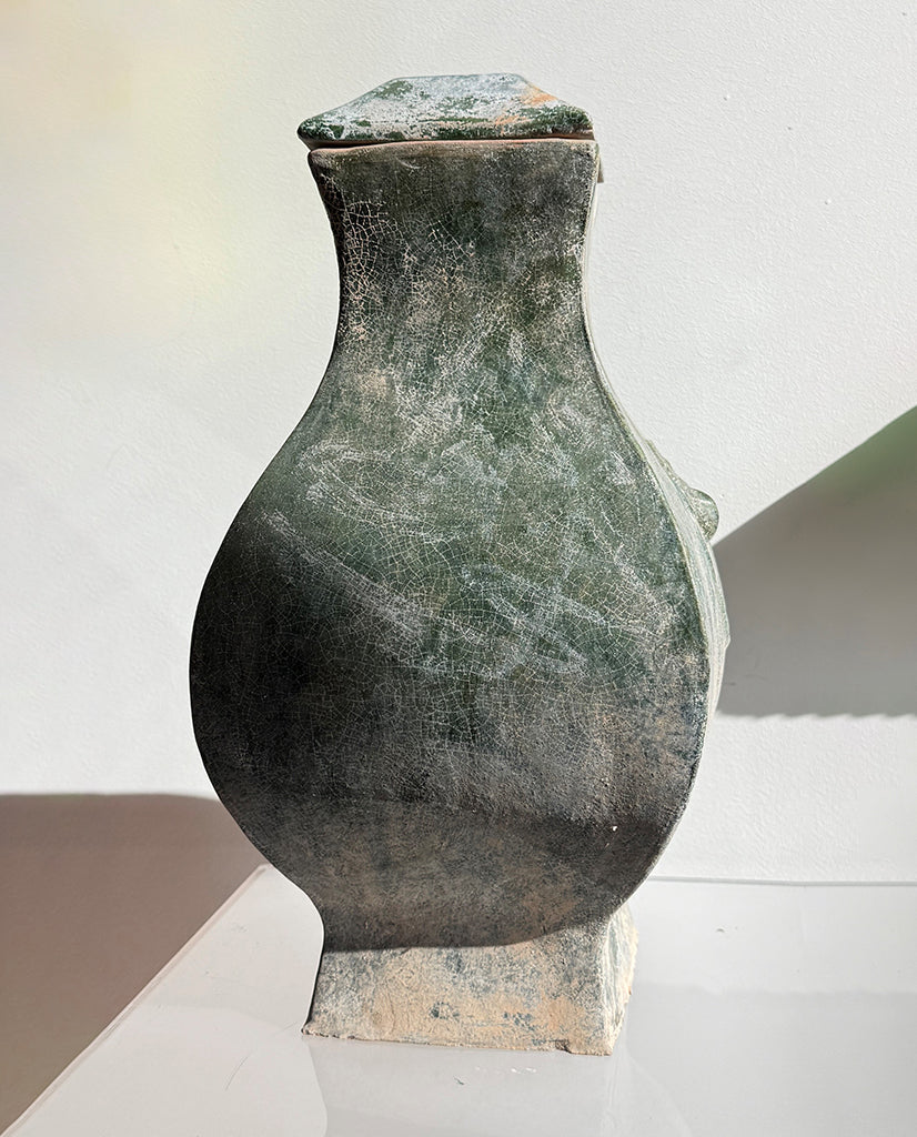 HAN EARTHENWARE CELEDON GLAZED HU