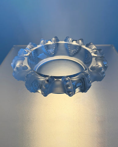 LALIQUE “CANNES” OCTOPUS FROSTED ART GLASS BOWL
