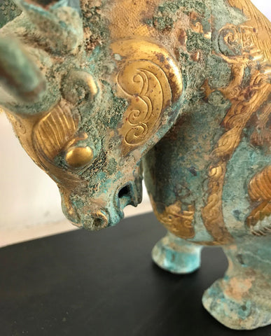 CHINESE GILT BRONZE FIGURE