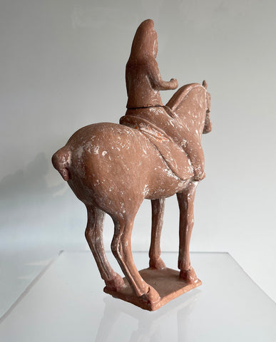 TANG EARTHENWARE HORES AND RIDER