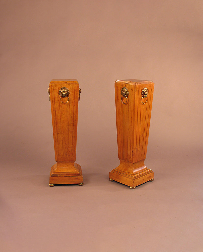 PAIR BALTIC EMPIRE FRUITWOOD PEDESTALS