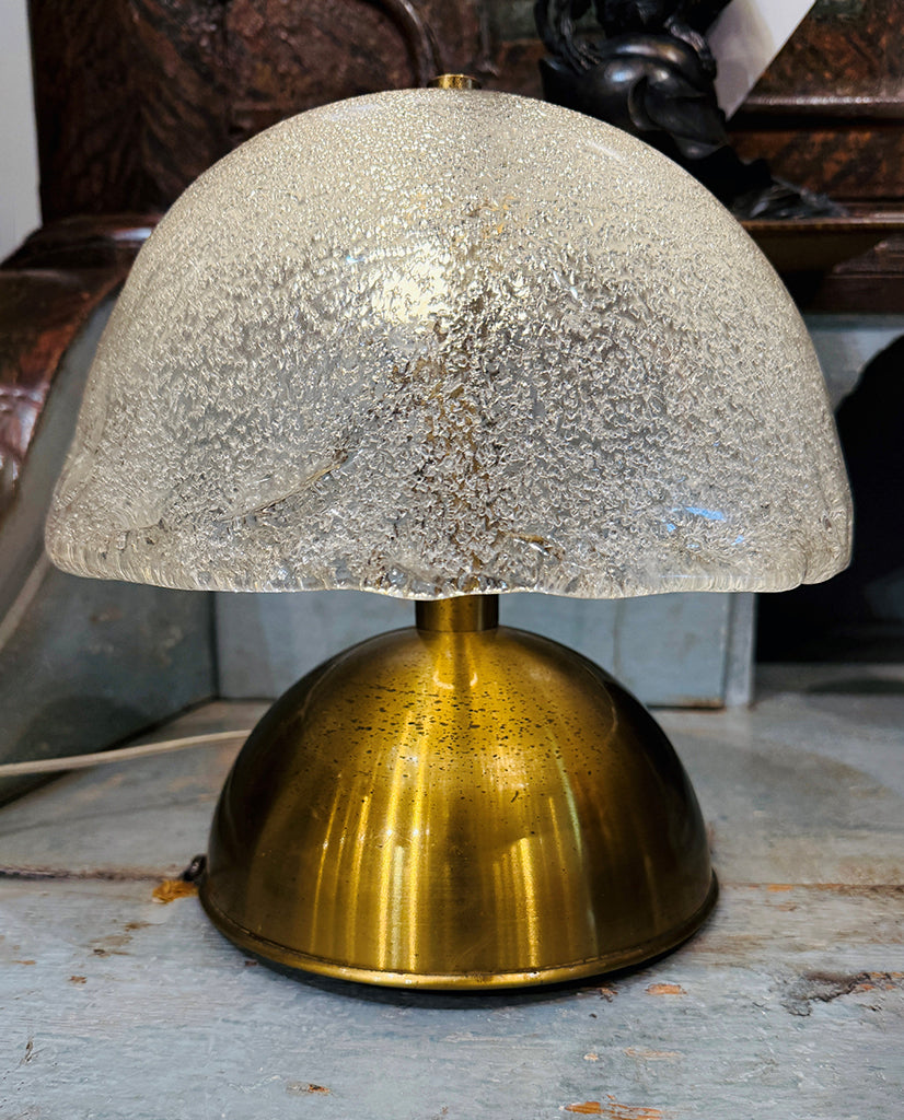 ANGELO BROTTO  BRASS AND MURANO GLASS LAMP