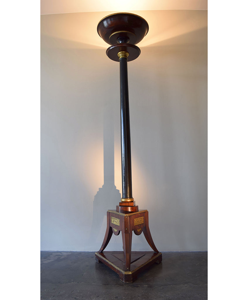 NORTH GERMAN MAHOGANY AND PART  EBONIZED AND GILT, BRASS MOUNTED ATHENIENNE