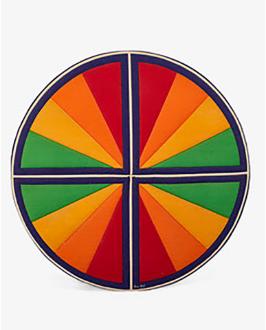 STEVE JOHNS PRINTED CANVAS  QUILTED COLORWHEEL