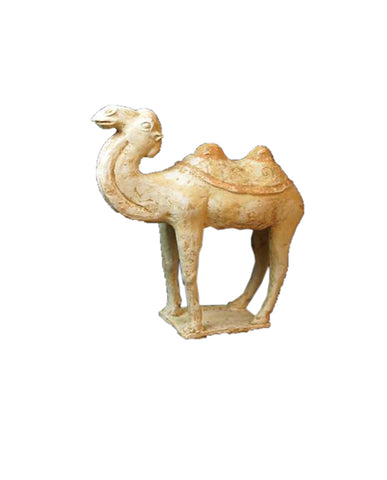 TANG POTTERY PAINTED BACTRIAN CAMEL
