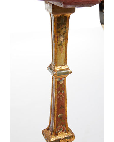 SWEDISH BAROQUE PAINTED AND PARCEL GILT STAND