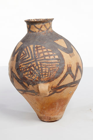 CHINESE NEOLITHIC PAINTED EARTHENWARE URN