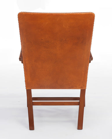 KAARE KLINT ATTRIBUTED  “NØRREVOLD” MAHOGANY  AND NIGER LEATHER ARMCHAIR