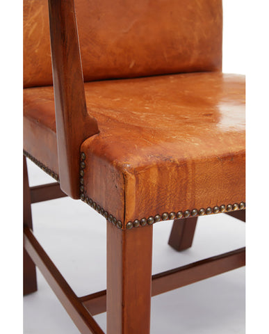 KAARE KLINT ATTRIBUTED  “NØRREVOLD” MAHOGANY  AND NIGER LEATHER ARMCHAIR