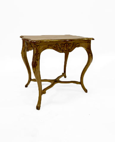 DANISH ROCOCO PINE AND PARCEL-GILT TABLE