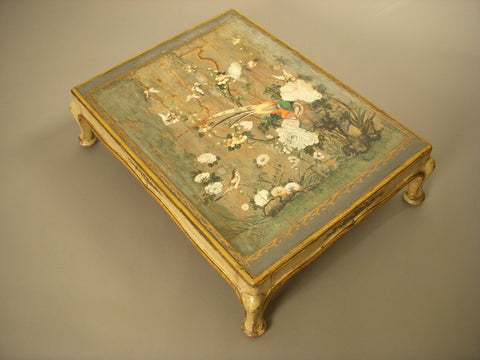 CHINESE PAINTED PANEL LOW TABLE