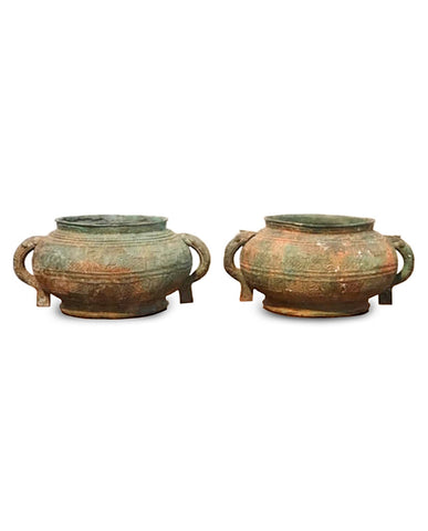 PAIR CHINESE BRONZE ARCHAIC STYLE GUI